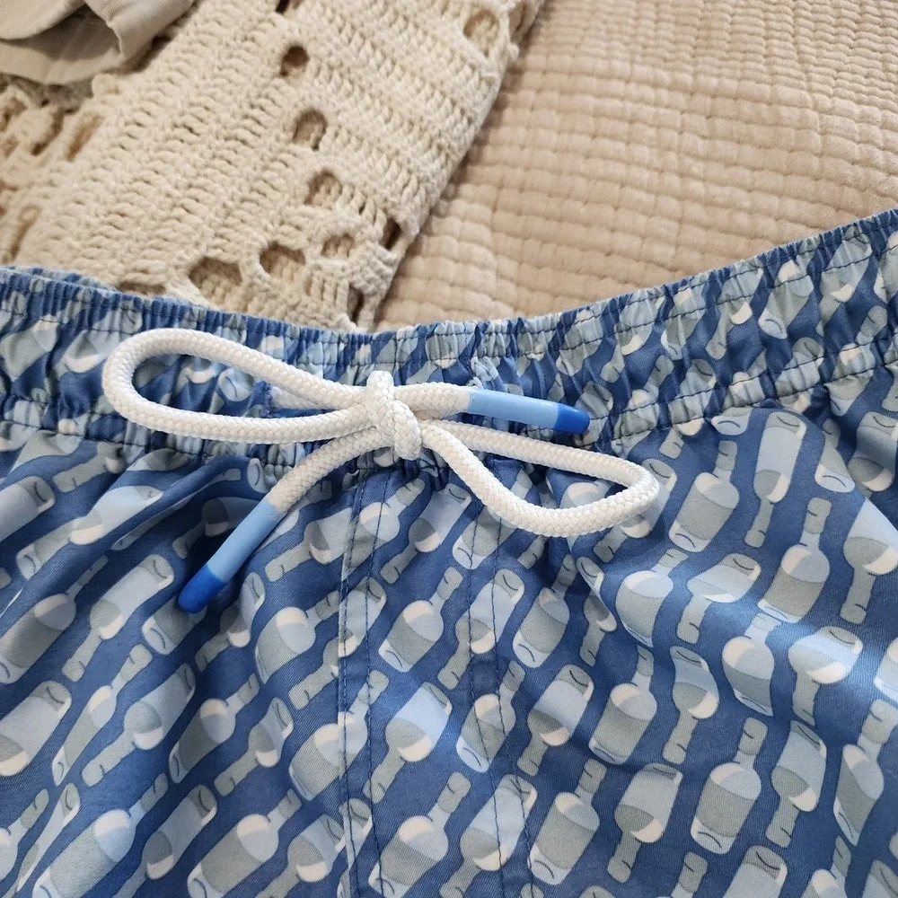 Southern Tide Mens Bottle Print Swim Trunks Preppy Dapper‎ Elevated Size Small